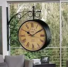 Antique Victoria Station Double Sided Railway Clock Wall Clock Home Decorative