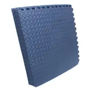 EVA Foam Exercise Floor Mat Gym Flooring Fitness Yoga Workout 6 Tiles 24"x24" Bl