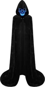Halloween Costumes for Adults with Scary Light up Mask Cosplay Cape Costumes Clo
