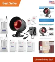 Upgraded Standalone Home Office Shop Security Alarm System Kit,Wireless Loud ...