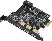 Bewinner 5 Ports PCIE to USB 3.0 HUB, PCIE to 3xUSB 2xUSB C Expansion Card, 5Gbps External Controller PCI Express Extender Adapter Card for Win XP, 7, 8, 10 for Linux