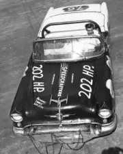 Larry Frank - Nascar Convertible 1956 Old Motor Racing History Photo