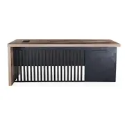 Modern Furniture AFTAN BLACK HAWK Limited Edition Executive Desk 180cm Oak&Black