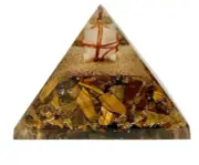 Tiger Eye Merkabah Orgonite Pyramid Clear Quartz Chakra Healing Crystal