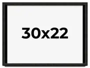 30x22 Shadow Box Black Rustic Barnwood Display Frame | 1.125 Inch Deep | 0.875