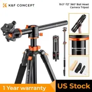 K&F Concept 72in Camera Tripod Aluminium with Transverse Center Column Ball Head