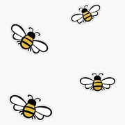 Bees Vinyl Sticker Waterproof Decal Laptop Wall Window Bumper Sticker 5"