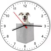 Whippet In Your Pocket Dog kitchen living room Wall Clock