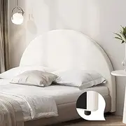 OIKITURE Double Size Headboard Double Bed Head Boucle