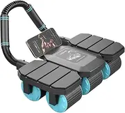 Abdominal Wheel Ab Roller Automatic Rebound Abdominal Wheel With 8 Elbow Supports Abdominal Exercise Machine With 6 Wheel Support For Core Strength Training Fitness Trainer Core Work