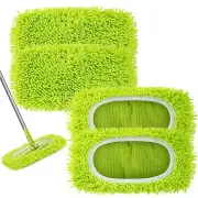 Reusable Dry Sweeping Cloths Microfiber Wet Mop Pads for Floor Cleaning (4PCS)