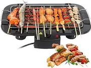 BBQ Electric Grill, Barbecue Grill Machine with Two Cooking Methods, Detachable Barbecue Wire Grid Rack, Adjustable 5 Levels Firepower, for Outdoor and Indoor Barbecue, Family Party BBQ
