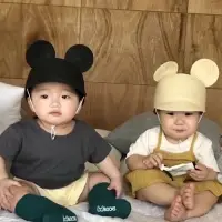 在飛比找蝦皮購物優惠-ins爆款 韓國兒童草帽 嬰幼兒可愛大耳朵草帽 防曬遮陽帽 