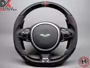 Aston Martin DBS DB11 Vantage Red Ring Alcantara Gloss Carbon Steering Wheel v3