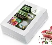 100 Pack 20cm x 30cm Vacuum Seal Bags - YourNo1Home Sous Vide - Commercial Grade Food Saver Bags - Honeycomb Embossed - BPA Free - Ideal for Portion Control, Food Storage & Home Organisation