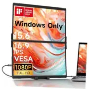 FlipGo Lite 15.6" IPS Dual Stacked Portable Monitor, 1080P FHD Laptop Screen