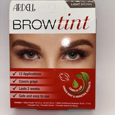 NEW ARDELL Brow Tint Light Brown Ammonia & Peroxide Free Brow Tint 12 Applicati