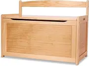 Melissa & Doug Wooden Toy Chest - Light Wood Furniture for Playroom,Blonde