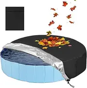 Rypet Dog Pool Cover Foldable Round Pool Pet Collapsible Swimming Pool Cover Kiddie Pool Cover Portable Pool Accessories for Dog Kiddie Pool Bathing Tub