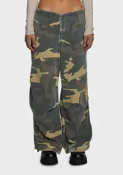 [BDG] Camo Baggy Tech Pants
