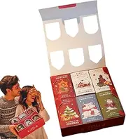 Christmas Candy Boxs,6 Grids Chocolate Candy Box - Chocolate Candy Box, Christmas Candy Boxes, Festive Holiday Candy Box for Christmas Decorations