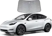 OTTO Shades Thick WindScreen Sunshade for Tesla Model Y 2022-2024 Premium 6 Layers UV Protection Foldable Windshield Sun Visor Heat Shield Cover Make Car Cooler