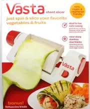 Vasta Vegetable and Fruit Sheet Slicer BONUS Fettuccine Blade NEW IN BOX