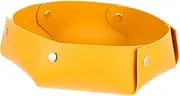 BCOATH Versatile Dice Tray Large PU Storage Box for Desktop Mobile Phone Jewelry Watch Holder Yellow Home Office Accessory