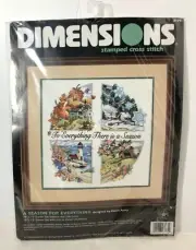 Dimensions Stamped Cross Stitch Kit A Season For Everything 3174, 14" x 14"