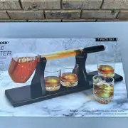 Golf Club Whiskey Decanter & 4 Liquor Glass Gift Set New In Box