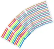WOONEKY 5pcs Transparent Sticky Tabs Self Adhesive Fluorescent Highlight Marker Notepads Thin Index Markers for Book Annotation Easy Repositioning for School and Office Use
