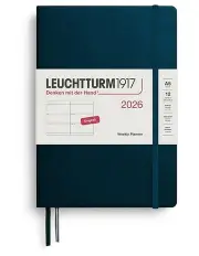 [LEUCHTTURM1917] Weekly Planner Medium A5 2026 in Deep Sea