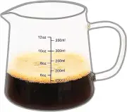 Espresso Cups 12Oz Heat-Resistant Glass Measuring Cup Milk Frothing Pitcher