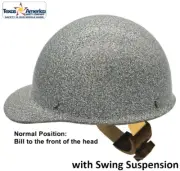 MSA Skullgard Cap Style with Swing Suspension - Custom Textured Dark Granite