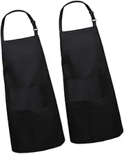 [VALICLUD] Polyester-cotton Kitchen Work Apron Oil Proof Cooking Baking Grill Women's Men's for Mom Wife
