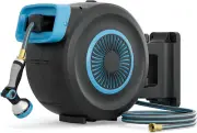 Retractable Garden Hose Reel, 100 Ft X 1/2 in Automatic Outdoor Water Hose Reel