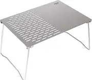 ATiAP Titanium BBQ Grill Foldable Campfire Barbecue Grill Camping Grill Table with Frying Plate Tool Collapsible Lightweight Portable (Ta5103)