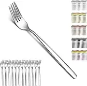 Berglander Table Forks of 12 Pieces, Stainless Steel Modern Dinner Fork Set, Forks and Spoons, Cutlery Ideal for Home, Restoration, Hotel, Wedding, Party, Dishwasher Safe
