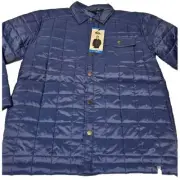 NWT QUICKSILVER Youth Boys Insulated Shirt Jacket Blue Size L-14/16