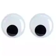1 Pair (2 pieces) Adhesive Large Wiggle Joggle Eyes - 100mm - 10cm