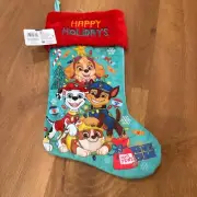 Nickelodeon Paw Patrol Christmas Holiday Stocking Skye Chase Marshall Rubble New