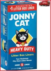 Jonny Cat Heavy Duty Litter Box Liners, Jumbo, 5 ct , Free shipping