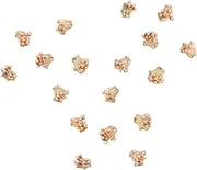 [Generic] 200 PCS Metal Alloy Flower Blossom Connectors - DIY Jewelry Making Charms for Crafting and Design,Metal Material Bead Caps Accessory for DIY Earrings (Color-retaining KC Gold)