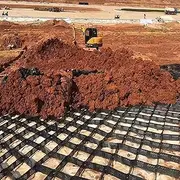 Honeycomb Ground Grid Heavy Duty Gravel Stabilizer, 2 Inch Thick Horse Paddock Sheds Mud Control Grids for Driveway/Pastures/Subgrade Work, Retaining Wall Geogrid Mesh(2m x 5m (6.5ft x 16.5ft))