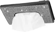TOGEVAL Rhinestone Car Visor Tissue Holder Stylish Auto Tissue Organizer with Capacity Compact Design for Convenient Access Durable Construction Sun Visor Napkin Holder
