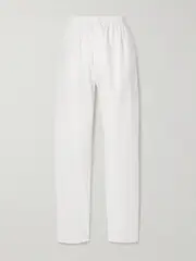 [INTERIOR] INTERIOR - The Nicola Cotton-poplin Straight-leg Pants - White - medium medium White