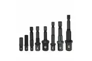 8Pcs Drill Socket Adapter Set Impact Nut Driver Hex Extension Bits 1/4" 3/8" 1/2"
