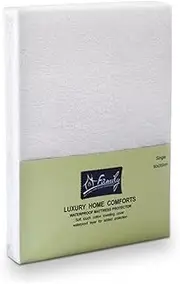 Family Bedding Terry Cotton King Bed Mattress Protector, 160 cm x 200 cm