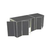 Build-a-Shed 1.2 x 5.2 x 2.0m Skillion Double Plus Double Hinged Side Doors Shed - Grey