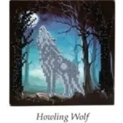 Crystal Art Howling Wolves